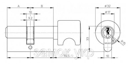 Цилиндровый механизм Wilka 1405 C Premium 130 ключ/тумблер
 
Wilka 1405 C Premiu. . фото 3