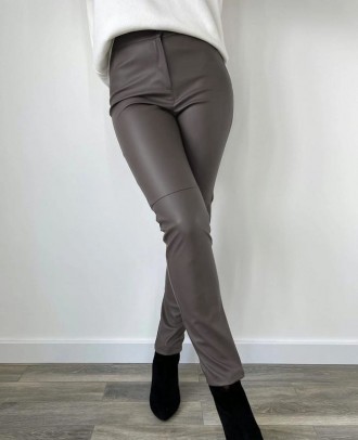 Наличие уточняйте перед заказом!!!! Женские кожаные брюки - комфортная высокая п. . фото 4