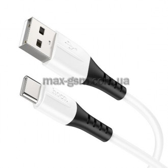 Кабель для заряджання від USB до Type-C, 1 м, силіконовий матеріал, струм до 3 А. . фото 2
