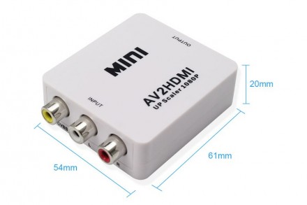 
 Конвертер видеосигнала ReadyToSky MINI AV RCA - HDMI для подключения аналоговы. . фото 3