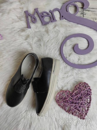 Детские туфли Башили для девочки кожаные мокасины черные 
Состояние: новое
Произ. . фото 1