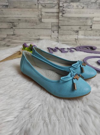 Детские туфли HuaNeng для девочки кожаные лодочки голубые 
Состояние: новое
Прои. . фото 7
