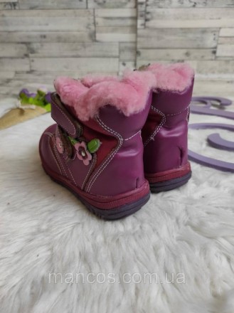 Детские зимние ботинки Tesitex для девочки розовые фуксия на молнии и липучках
С. . фото 5