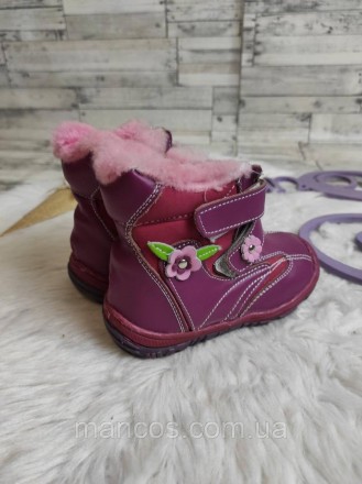 Детские зимние ботинки Tesitex для девочки розовые фуксия на молнии и липучках
С. . фото 6