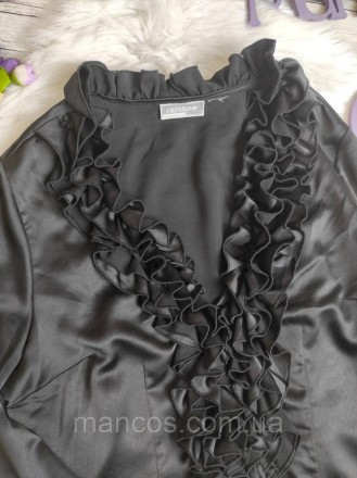 Женская блуза Rainbow рубашка черная с рюшами
Состояние: б/у, в отличном состоян. . фото 3