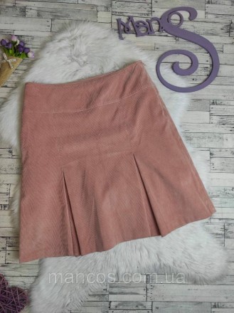 Женский вельветовый костюм комплект пиджак и юбка цвета пудра с цветочным принто. . фото 9