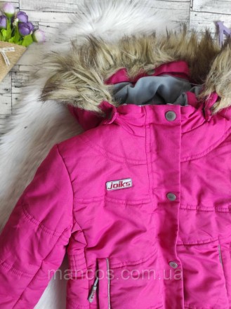 Зимний детский комбинезон Joiks раздельный комплект куртка и полукомбинезон розо. . фото 4