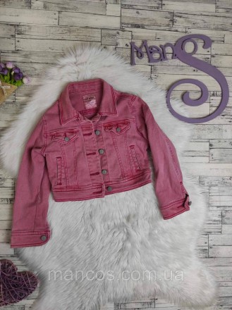Детский джинсовый пиджак Old Navy на девочку короткий розовый Размер 128. Кривой Рог. фото 1 Детский джинсовый пиджак Old Navy на девочку короткий розовый Размер 128. Кривой Рог. фото 1