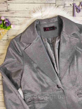 Женский пиджак DM серебристого цвета с принтом 
Состояние: б/у, в идеальном сост. . фото 3