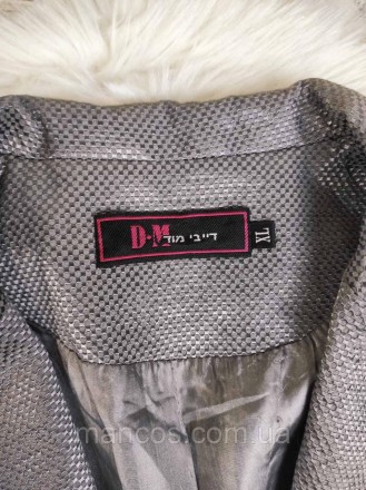 Женский пиджак DM серебристого цвета с принтом 
Состояние: б/у, в идеальном сост. . фото 9