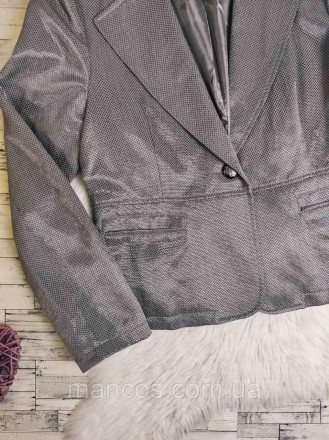 Женский пиджак DM серебристого цвета с принтом 
Состояние: б/у, в идеальном сост. . фото 4