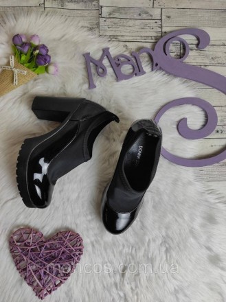 Женские туфли Donna Style натуральная лакированная кожа черного цвета 
Состояние. . фото 3