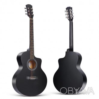 Акустическая гитара JF China черная.
Гитара для начинающего музыканта или для до. . фото 1