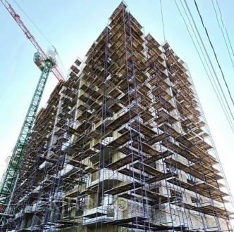 Леса строительные рамного типа предназначены для фасадных работ на высоте до 40 . . фото 2