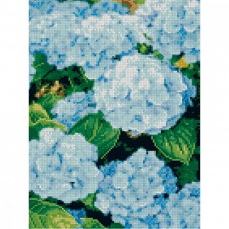 Алмазная мозаика "Голубые цветы" от Strateg Картина по номерам с алмазной мозаик. . фото 2