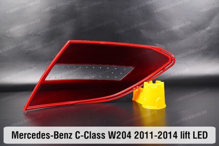 Купити Скло заднього фонаря Mercedes-Benz C-Class W204 LED (2011-2014) рестайлін. . фото 3