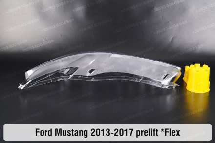 Стекло на фару Ford Mustang Mk6 (2013-2017) выступ VI поколение дорестайлинг лев. . фото 6