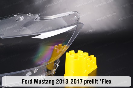 Стекло на фару Ford Mustang Mk6 (2013-2017) выступ VI поколение дорестайлинг лев. . фото 4