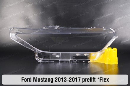 Стекло на фару Ford Mustang Mk6 (2013-2017) выступ VI поколение дорестайлинг лев. . фото 3