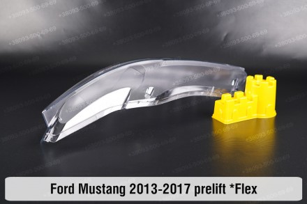 Стекло на фару Ford Mustang Mk6 (2013-2017) выступ VI поколение дорестайлинг лев. . фото 5
