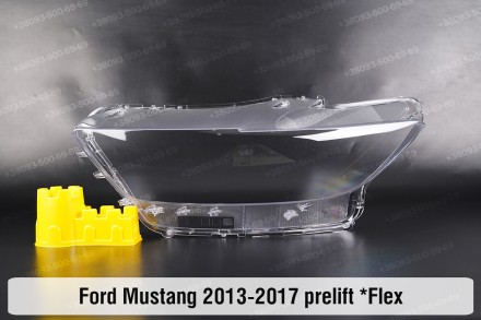 Стекло на фару Ford Mustang Mk6 (2013-2017) выступ VI поколение дорестайлинг лев. . фото 2