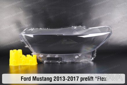 Стекло на фару Ford Mustang Mk6 (2013-2017) выступ VI поколение дорестайлинг лев. . фото 1