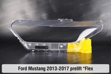 Стекло на фару Ford Mustang Mk6 (2013-2017) выступ VI поколение дорестайлинг пра. . фото 3