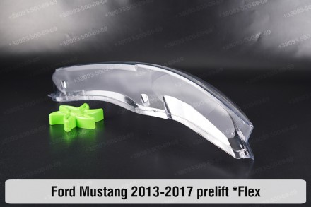 Стекло на фару Ford Mustang Mk6 (2013-2017) выступ VI поколение дорестайлинг пра. . фото 9