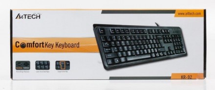 Клавіатура A4Tech KR-92 Black USB 
 
Отправка данного товара производиться от 1 . . фото 4