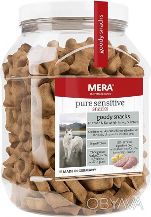 Навіть чутливі собаки заслуговують на пригощання! MERA pure sensitive snacks tur. . фото 1