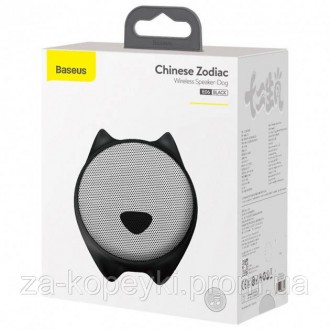 Описание Портативная колонка Baseus Q Chinese Zodiac Wireless Dog E06 Black (NGE. . фото 4