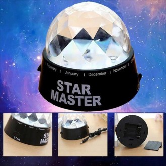 
Ночник проектор звездное небо полушар Round Star Master Black Этот уникальный г. . фото 2