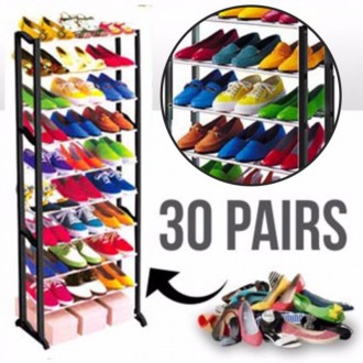 
Полка для обуви Amazing Shoe Rack на 30 парОрганайзер для обуви Amazing shoe ra. . фото 5