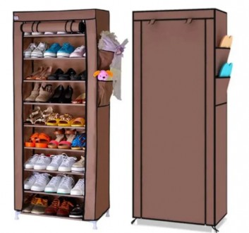 
Стелаж для хранения обуви Shoe Cabinet 160X60Х30Тканевый разборный шкаф — это с. . фото 2