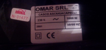 вентилятор-сушилка для Салона красоты фирмы "Omar SRL" Италия. Только . . фото 4