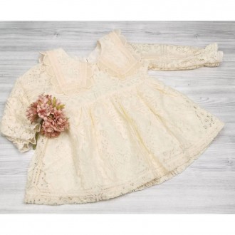 Красивое нарядное платье для маленьких принцесс! Платье ажурное, сзади застегива. . фото 3