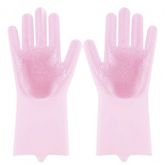 Резиновые хозяйственные перчатки Magic Silicone Gloves предназначены для защиты . . фото 2