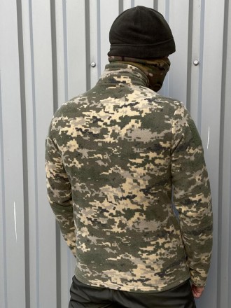 Тактична флісова кофта армійська фліска для військових ЗСУ військова хакі + каму. . фото 5