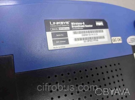 Широкосмуговий маршрутизатор Linksys стандарту Wireless-G об'єднує в собі можлив. . фото 1