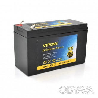 
	Vipow LiFePO4 12.8V, 30Ah - акумуляторна батарея LiFePO4 типу на базі ВМS плат. . фото 1