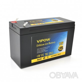 
	Vipow LiFePO4 12.8V, 30Ah - акумуляторна батарея LiFePO4 типу на базі ВМS плат. . фото 1