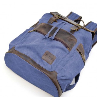 Міський рюкзак для ноутбука парусину та шкіра TARWA RKc-0010-4lx практичний та з. . фото 5