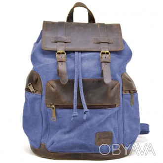 Міський рюкзак для ноутбука парусину та шкіра TARWA RKc-0010-4lx практичний та з. . фото 1