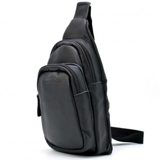​Мужской кожаный рюкзак слинг Limary LIM-SL15 из черной кожи флотар
Паспорт, вод. . фото 3