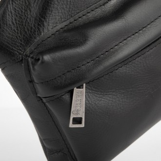 Мужская сумка слинг, рюкзак через плечо GA-6501-4lx, бренд TARWA в черной коже н. . фото 5