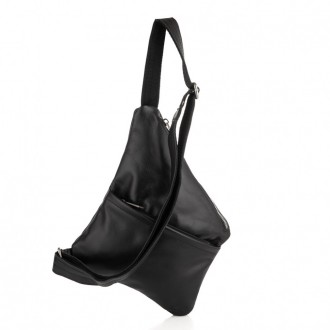 Мужская сумка слинг, рюкзак через плечо GA-6501-4lx, бренд TARWA в черной коже н. . фото 3