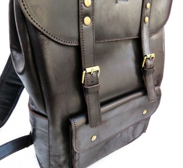 ​Универсальный рюкзак из натуральной телячьей кожи RC-9001-4lx от украинского бр. . фото 5