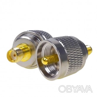 Переходник антенны автомобильной рации PL259 в SMA-F, для подключения UHF антенн