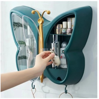 
Настенный органайзер для косметики пластиковый для ванной комнаты . В форме баб. . фото 3
