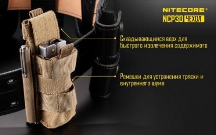 Качественный и надежный нейлоновый чехол Nitecore предназначен для удобного хран. . фото 9